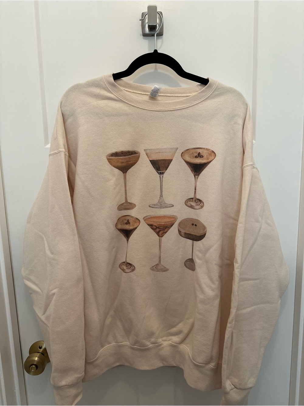 Espresso Martini Cocktail Glass Graphic Sweatshirt brand new